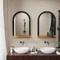Arch Decor Accent Mirror Bathroom Fireplace Black Frame Gold Base Vanity Mirror